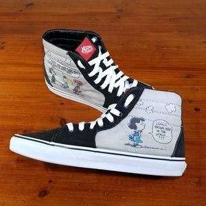 vans sk8 hi peanuts charlie kite skate shoe